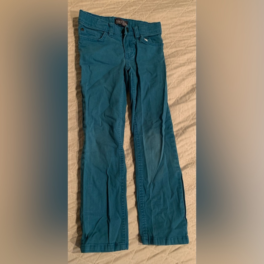 1989 Place-Turquoise blue girls jeans- size 6x/7